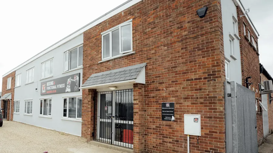 The entrance to BoxCross UK gym on Regal Road, Wisbech