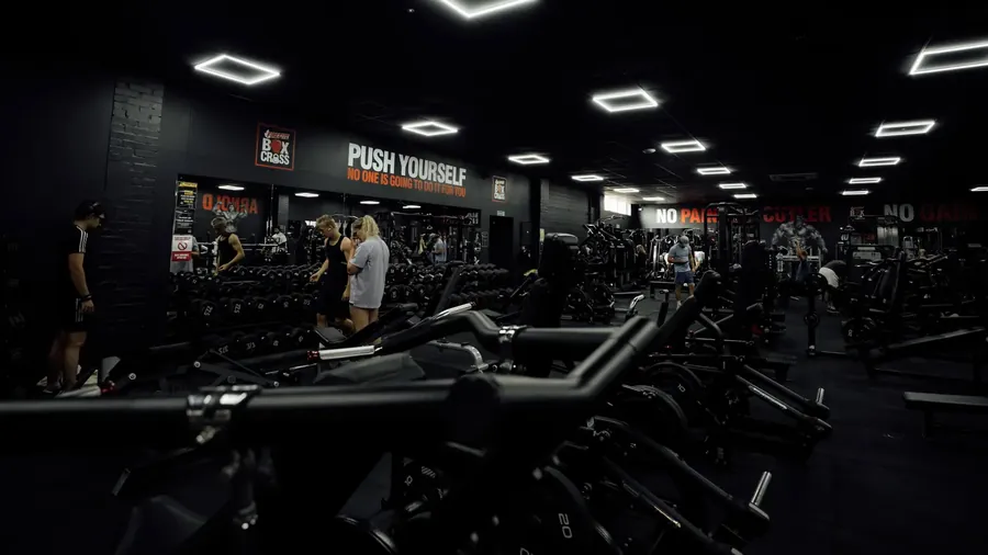 Members training on the busy main gym floor at BoxCross UK, Wisbech